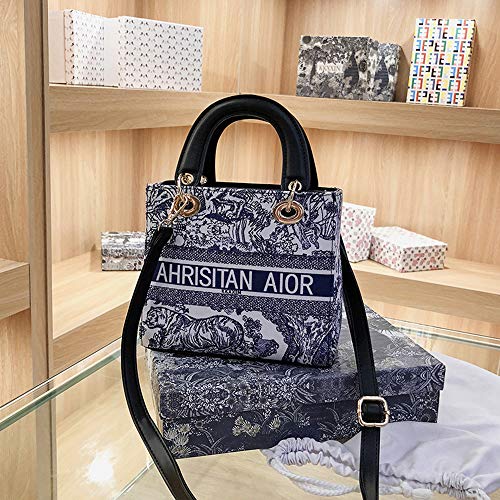 JYH Bolsos Bordados con Cremallera para Damas de Las señoras, Bolsos Casuales de Las señoras, Bolsos cosméticos del teléfono móvil de la Moda Retro