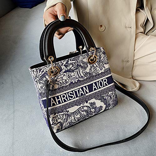 JYH Bolsos Bordados con Cremallera para Damas de Las señoras, Bolsos Casuales de Las señoras, Bolsos cosméticos del teléfono móvil de la Moda Retro