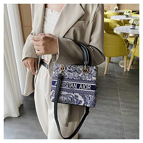 JYH Bolsos Bordados con Cremallera para Damas de Las señoras, Bolsos Casuales de Las señoras, Bolsos cosméticos del teléfono móvil de la Moda Retro