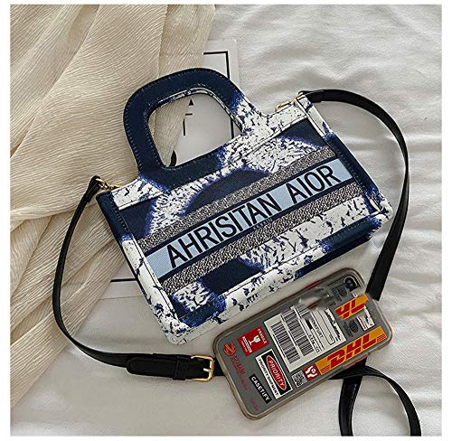 JYH Bolsos Bordados para Mujer, Bolsos de Hombro Retro Casuales, Bolsos de Mensajero de Billetera, Bolsos de cosméticos para teléfonos móviles de Moda Retro