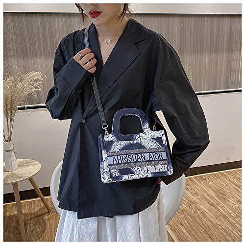 JYH Bolsos Bordados para Mujer, Bolsos de Hombro Retro Casuales, Bolsos de Mensajero de Billetera, Bolsos de cosméticos para teléfonos móviles de Moda Retro