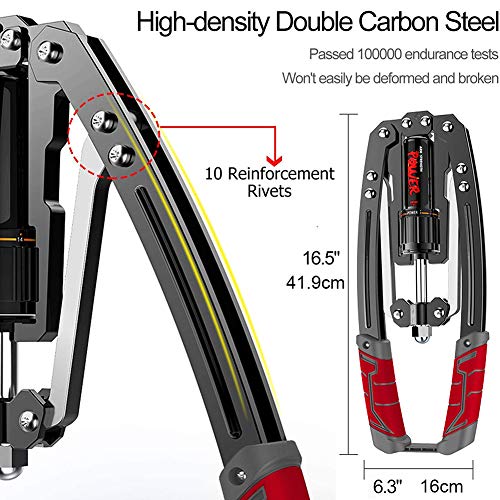 JZH Power Twister Barra Musculación Extensor Entrenamiento Pecho Y Brazos A Casa O Gimnasio - Barra Flexible para Fortalecer, Tonificar Músculos Pectorales Y Definir Brazos