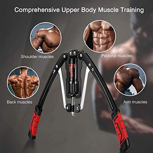 JZH Power Twister Barra Musculación Extensor Entrenamiento Pecho Y Brazos A Casa O Gimnasio - Barra Flexible para Fortalecer, Tonificar Músculos Pectorales Y Definir Brazos