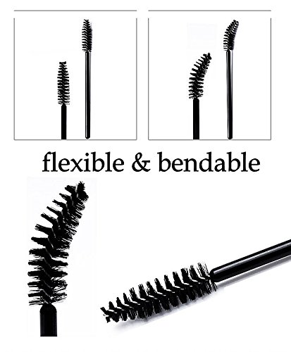 JZK 120 Piezas desechables pestañas cepillos varitas rimel cepillos mascara cepillo