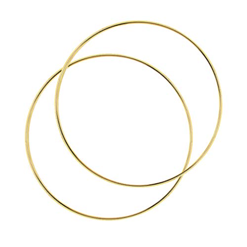 JZZJ Atrapasueños Juego de 6 Anillos de Metal, macramé Anillo para Atrapasueños, y Manualidades, Oro, 6 Inch