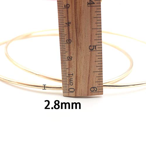 JZZJ Atrapasueños Juego de 6 Anillos de Metal, macramé Anillo para Atrapasueños, y Manualidades, Oro, 6 Inch