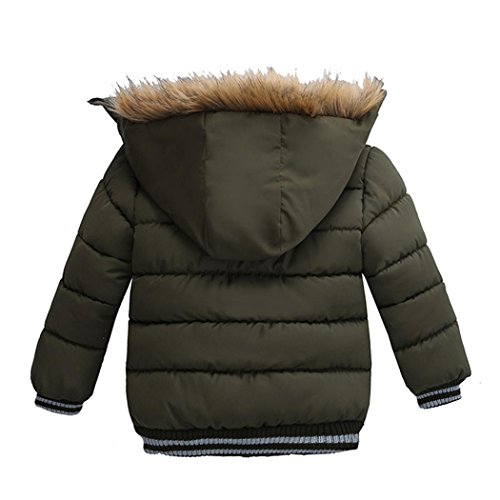 K-youth® Ropa Niño Invierno Sudadera con Capucha Abrigo De Algodón Engrosamiento Chaqueta (Verde, 4 años)