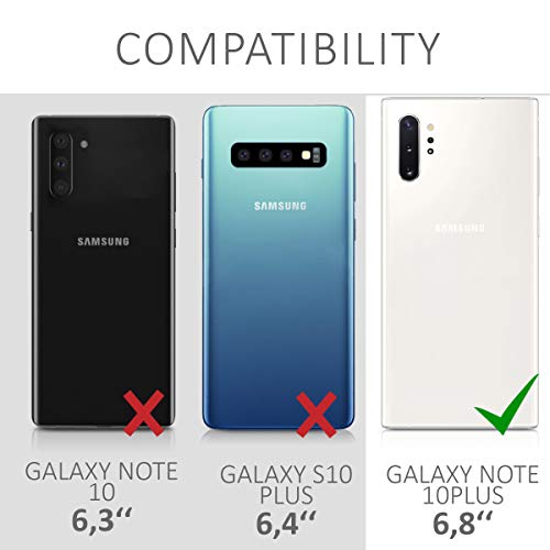 kalibri Funda Compatible con Samsung Galaxy Note 10 Plus - Carcasa Trasera de bambú - Cover Ultra Delgado - marrón Claro