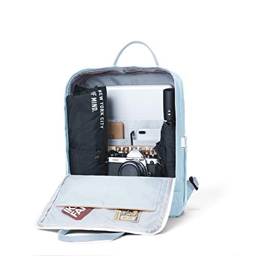 KALIDI - Mochila ligera unisex de estilo informal, resistente al agua, con capacidad para portátiles 15 pulgadas; para ir a clase Azul azul claro 15 zoll