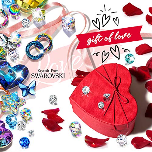 Kami Idea Collar para Mujer - Mi Destino - Colgante de Corazón a Corazón, Cristales de Swarovski, Joyas de Moda de Oro Rosa para Mujer, Paquete de Regalo