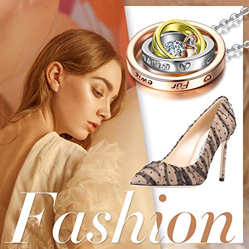 Kami Idea Regalos Dia de la Madre Collares Mujer Joven Tous Mujer Joyeria Swarovski Cristal Oro Rosa Anillos Colgante Regalos para Mujer Mama Regalo Cumpleaños Mujer