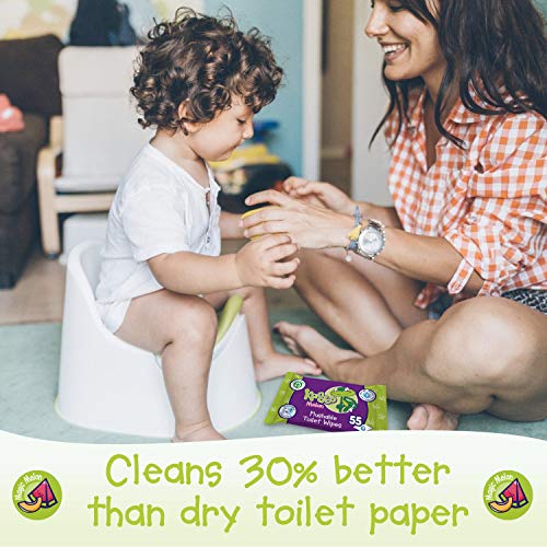 KANDOO 4 Pack de 55 Lingettes Melon Nouvelle Formule