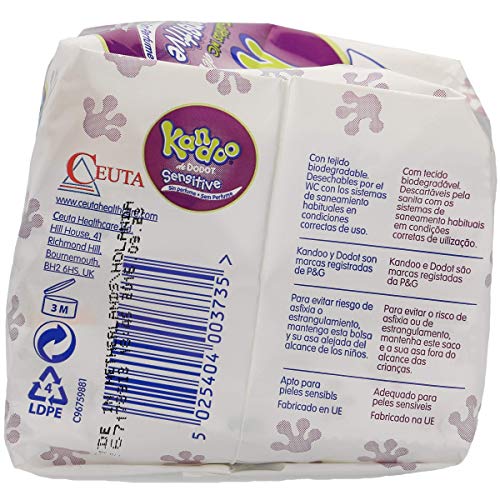 KANDOO toallitas wc sensitive envase 100 uds