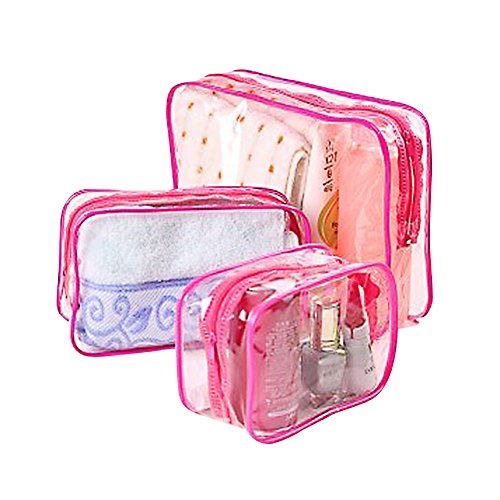 Kanggest 3pcs Bolsa de Almacenamiento Creativa de Viaje a casa Transparente Bolsa de cosméticos a Prueba de Agua Bolsa de Lavado Bolsa de Suministros de baño Bolsa
