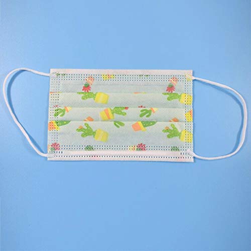 Kangrunmy 50PCS Niños 3 capas Antipolvo Antivaho Actividades al aire libreimpresión de dibujos animados (D)