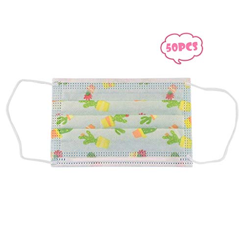 Kangrunmy 50PCS Niños 3 capas Antipolvo Antivaho Actividades al aire libreimpresión de dibujos animados (D)