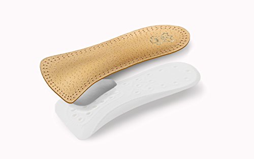 Kaps Plantillas Ortopédicas de Cuero 3/4 Sin Puntera con Soporte de Arco Longitudinal y Metatarsiano, Carmen, Todas las Tallas (40 EUR)