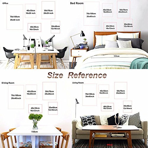 Karen Max - Lienzo Decorativo Vertical para salón, diseño de Mujer India con Plumas, 50 x 100 cm, sin Marco