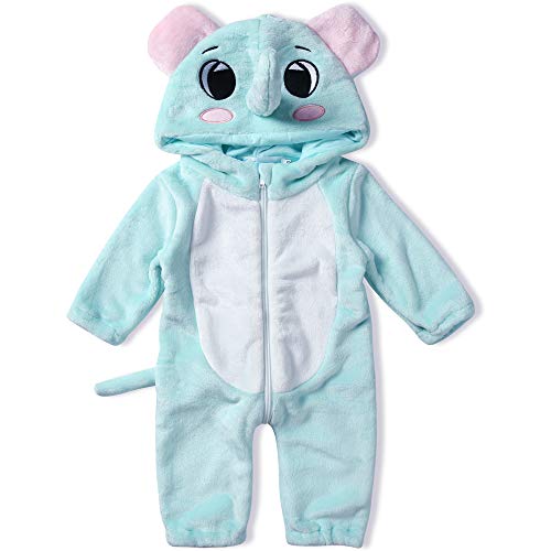 Katara Pijama Bebé Invierno Disfraz Animal (10+ modelos), color elefante azul claro, 6-12 meses (1778) , color/modelo surtido