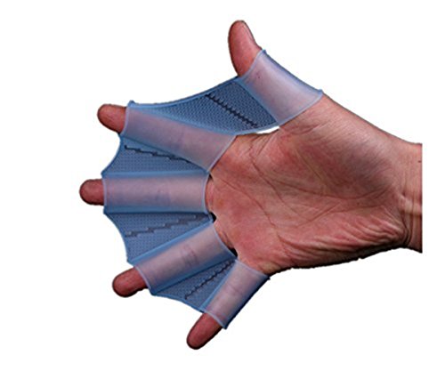 Katech 1 par de Silicona Natación Webbed Guantes Aletas Gear Aletas Mano Palma Buen Equipo de Entrenamiento de natación para Adultos y niños