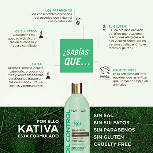 Kativa Oil Control, Champú - 250 ml.