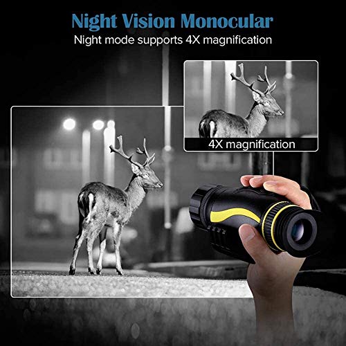 KDKDA Monocular de visión Nocturna, 4x35 visión Nocturna Digital de Alta definición con Scopes Recargable/Tomar Foto grabación de vídeo/for Naturaleza/Seguridad/Caza/Senderismo