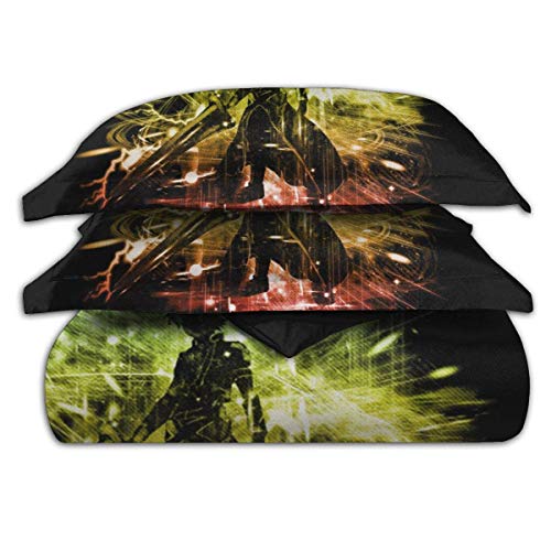 KDRW Funda de edredón Ropa de Cama y Ropa de Cama edredón y Funda de edredón Sword Art Online 3 Piece Bedding Set 86"" x70 Sword Art Online Decorative Duvet Cover Set (1 Quilt Cover 2 Pillowcases)