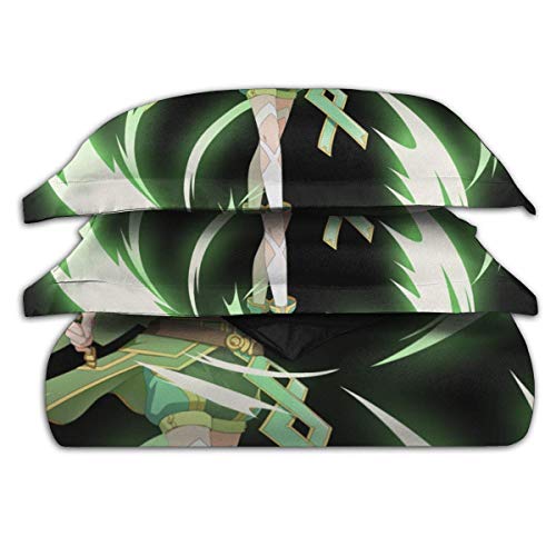 KDRW Funda de edredón Ropa de Cama y Ropa de Cama edredón y Funda de edredón Sword Art Online 3 Piece Bedding Set 86"" x70 Sword Art Online Decorative Duvet Cover Set (1 Quilt Cover 2 Pillowcases)
