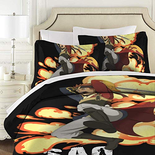 KDRW Funda de edredón Ropa de Cama y Ropa de Cama edredón y Funda de edredón Sword Art Online 3 Piece Bedding Set 86"" x70 Sword Art Online Decorative Duvet Cover Set (1 Quilt Cover 2 Pillowcases)