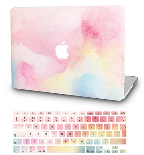 KECC MacBook Pro 13 Pulgadas (2020/2019/2018/2017/2016, Touch Bar) Funda Dura Case w/EU Cubierta Teclado MacBook Pro 13.3 Ultra Delgado Plástico {A1989/A1706/A1708} (Arcoíris de Niebla)