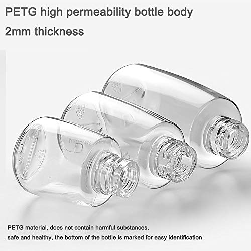 KEECARLY Botellas del Recorrido fijaron 50ml Fina Niebla de pulverización Botellas Botellas rellenables Pequeño Claro vacío plástico Tamaño de Viaje Botellas Ideal for cosmética, perfumería 3 Piezas