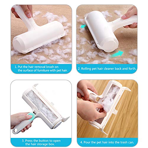 Keello Cepillo Pelo Gato&Pelos Perro+Guante de Mascotas Quita Pelos y Rodillos Cepillo Removedor de Pelo para Mascotas de Pelaje para Perro y Gato Pelo para Animales