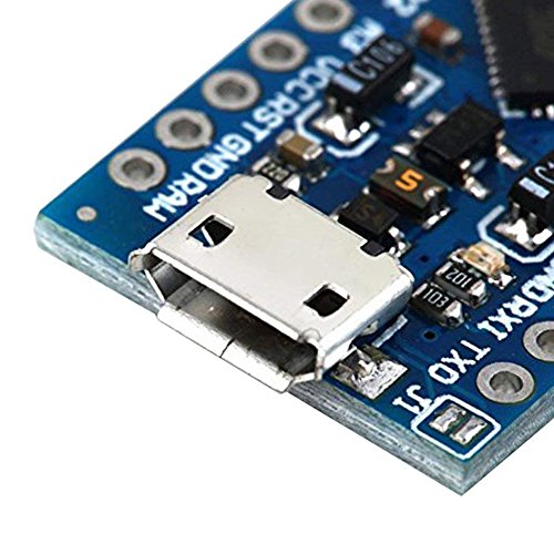KeeYees Pro Micro ATmega32U4 5V 16MHz Micro USB Placa de Desarrollo Módulo Microcontrolador para Arduino IDE Leonardo Bootloader (3 Piezas)