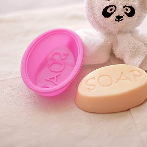 Keleily Moldes de Silicona para Jabones 9 Unids Moldes de Jabón Hechos a Mano Molde para Magdalenas Moldes para Muffins, Cuadrado Redondo Oval Rectángulo en Forma, Rojo, Púrpura