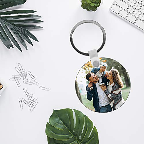 Kembilove Llavero Personalizado con Foto - Llavero con Foto Personalizado en Forma de circulo - Regalo Original para San Valentín, Aniversarios, Cumpleaños