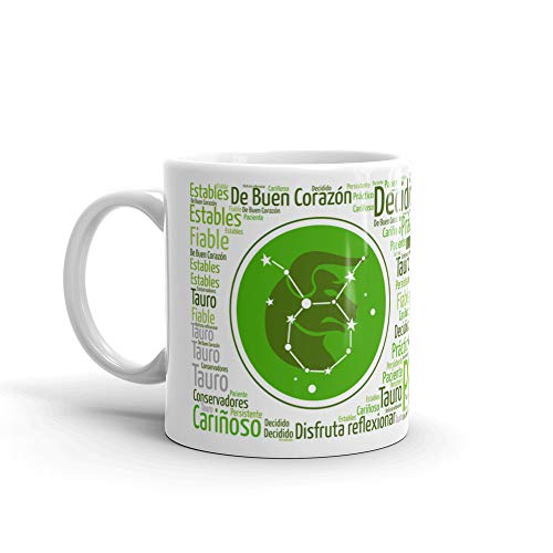 Kembilove Taza de Desayuno Horóscopo Tauro – Taza de café de Signo del Zodiaco Tauro – Tazas de Café y Té Horóscopo – Regalo Original para Parejas, Cumpleaños, Amigos