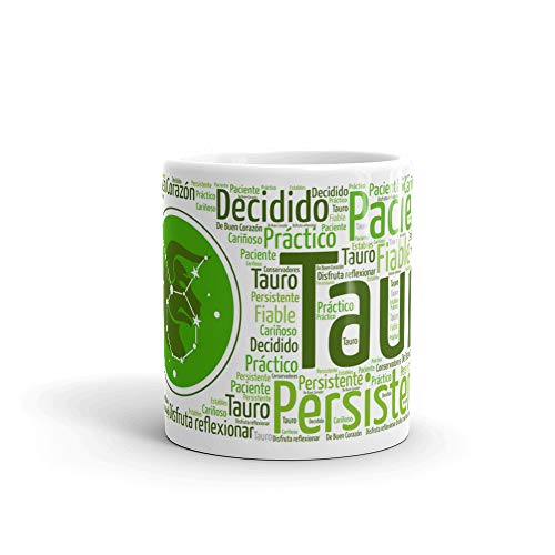 Kembilove Taza de Desayuno Horóscopo Tauro – Taza de café de Signo del Zodiaco Tauro – Tazas de Café y Té Horóscopo – Regalo Original para Parejas, Cumpleaños, Amigos