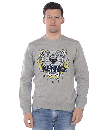 Kenzo - Sudadera Hombre 4XA5SW001 4XA 5SW001 Sudadera Grigio Tiger Sudadera CLÁSICA XXL