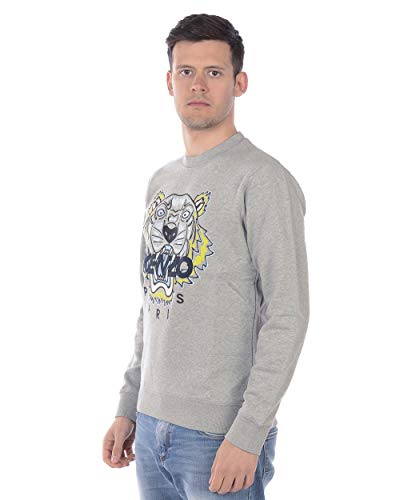 Kenzo - Sudadera Hombre 4XA5SW001 4XA 5SW001 Sudadera Grigio Tiger Sudadera CLÁSICA XXL