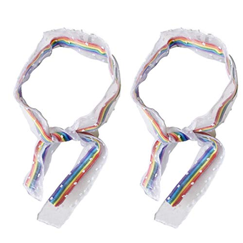 KESYOO 1 Juego / 2 Piezas Arco Iris Diadema Elegante Práctica Moda Banda para El Cabello Cabello Aro Broche para Damas Mujeres Niñas