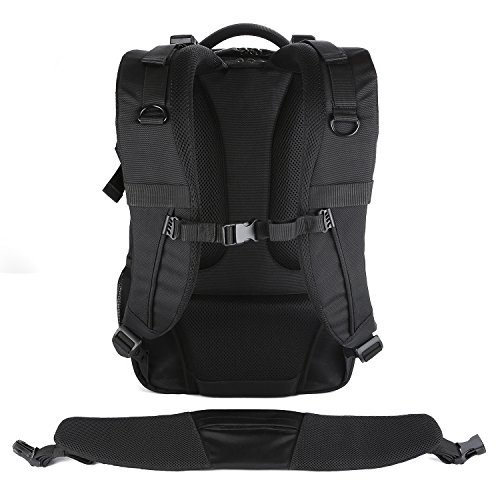 K&F Concept - Mochila Fotografía Impermeable con Gran Capacidad para Cámara Canon Nikon Sony Ordenador Portátil de 15.6” con Funda para Lluvia