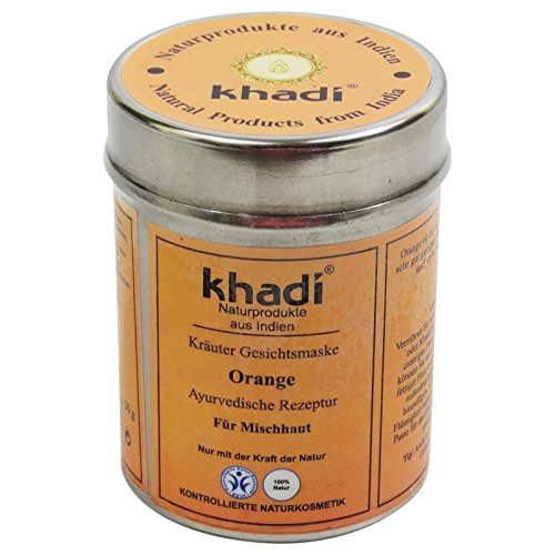 KHADI Mascarilla Facial - Naranja Para pieles mixtas, efecto rejuvenecedor - Estimula la circulación sanguínea