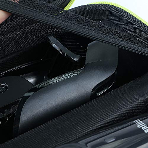 Khanka Duro Viaje Estuche Bolso Funda para Braun MGK3021 /MGK5080 /MGK3085 /MGK3080 Recortadora Barba (estuche solo) (Cremallera verde)