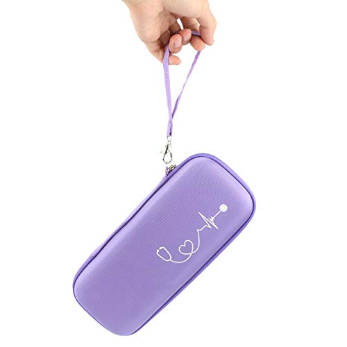 Khanka Duro Viaje Estuche Bolso Funda para estetoscopio 3M Littmann Classic Fonendoscopio (Púrpura)