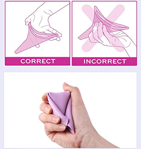 KICCOLY Plegable al Aire Libre Viajes de Pie Urinario de Emergencia para Mujer Embarazada a Evitar Cuclillas Orina Embudo Rosa para la