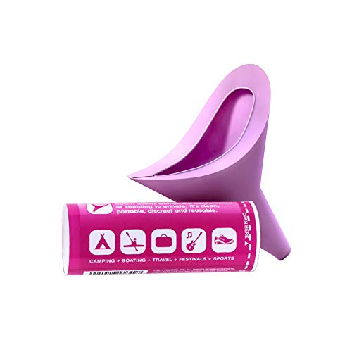 KICCOLY Plegable al Aire Libre Viajes de Pie Urinario de Emergencia para Mujer Embarazada a Evitar Cuclillas Orina Embudo Rosa para la
