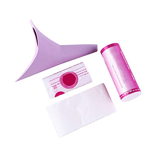 KICCOLY Plegable al Aire Libre Viajes de Pie Urinario de Emergencia para Mujer Embarazada a Evitar Cuclillas Orina Embudo Rosa para la