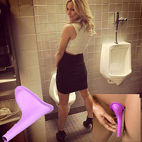 KICCOLY Plegable al Aire Libre Viajes de Pie Urinario de Emergencia para Mujer Embarazada a Evitar Cuclillas Orina Embudo Rosa para la Fiesta de Navidad