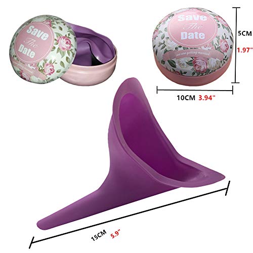 KICCOLY Plegable al Aire Libre Viajes de Pie Urinario de Emergencia para Mujer Embarazada a Evitar Cuclillas Orina Embudo Rosa para la Fiesta de Navidad