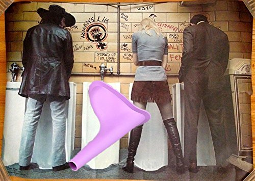 KICCOLY Plegable al Aire Libre Viajes de Pie Urinario de Emergencia para Mujer Embarazada a Evitar Cuclillas Orina Embudo Rosa para la Fiesta de Navidad